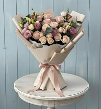 Букет цветов из:  Розы и Лизиантусы #REPLACE_PRED# Ленинауле