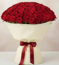 Букет 101 Красная роза Милано в Ленинауле
