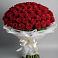 Букет 101 Красная роза Блэк Мэджик в Ленинауле