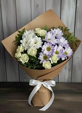 Букет цветов из:  Хризантемы и Розы в Ленинауле