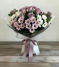 Букет цветов из:  Хризантемы и Розы #REPLACE_PRED# Ленинауле