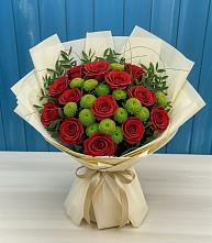 Букет цветов из:  Розы и Хризантемы в Ленинауле