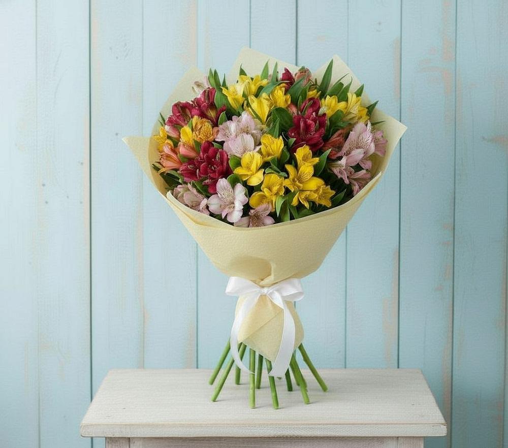 Букет цветов из: Альстромерии в Ленинауле