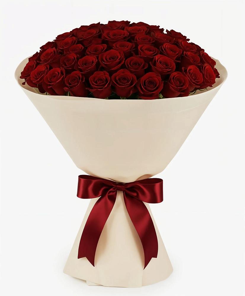 Букет 101 Бордовая роза Блэк Бакарра в Ленинауле