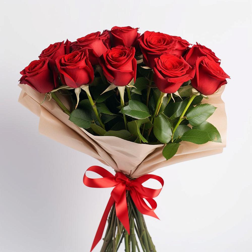 Букет 11 Красных роз Эдлесс Лав в Ленинауле