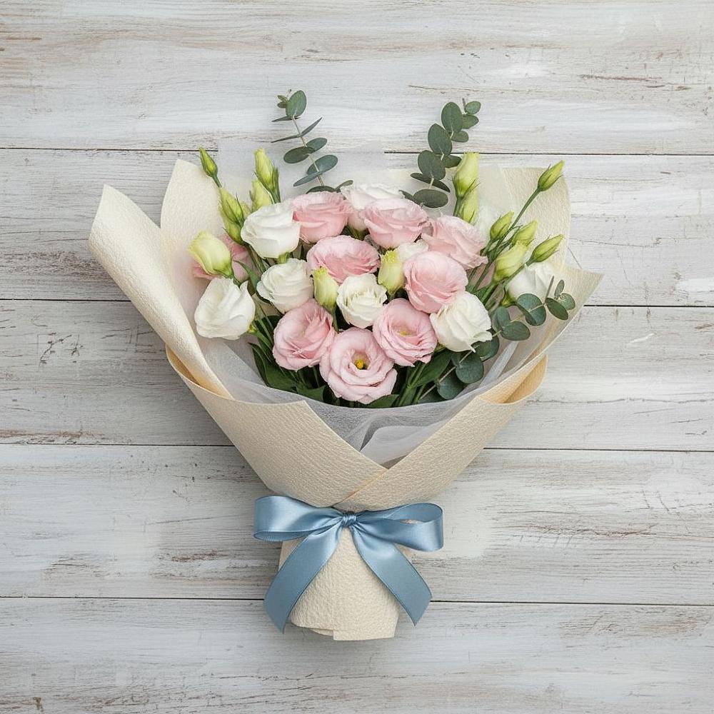 Букет цветов из: Лизиантусы в Ленинауле